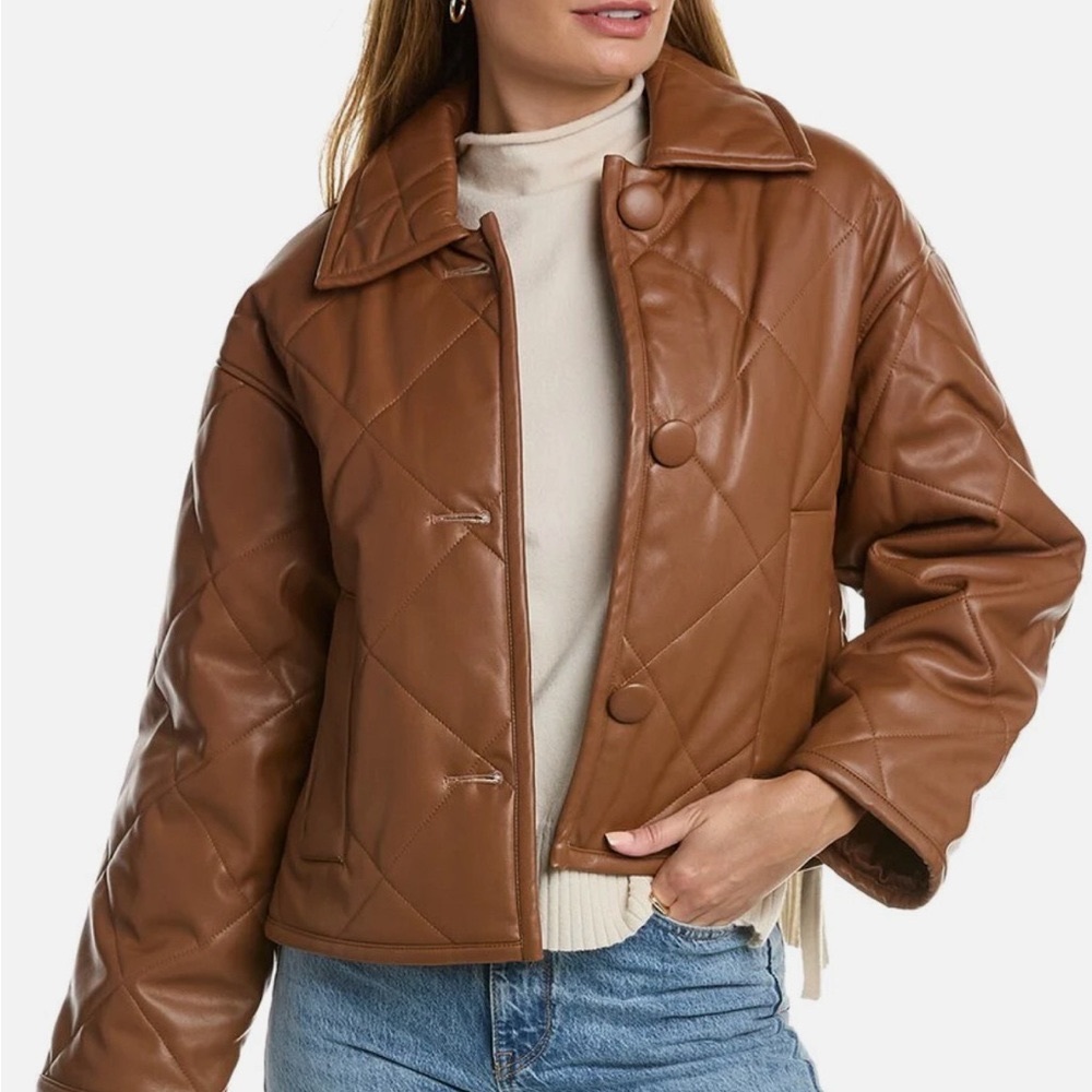 Elie Tahari quilted boxy jacket
